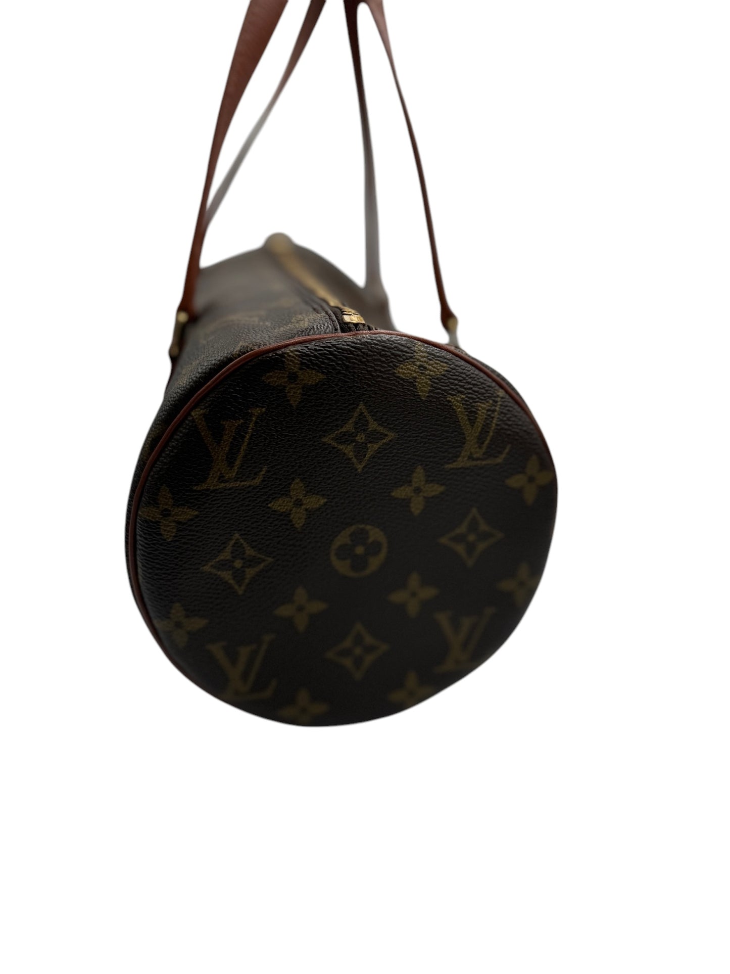 PRE-OWNED LV Vintage Monogram Canvas Papillon 30 Shoulder Bag