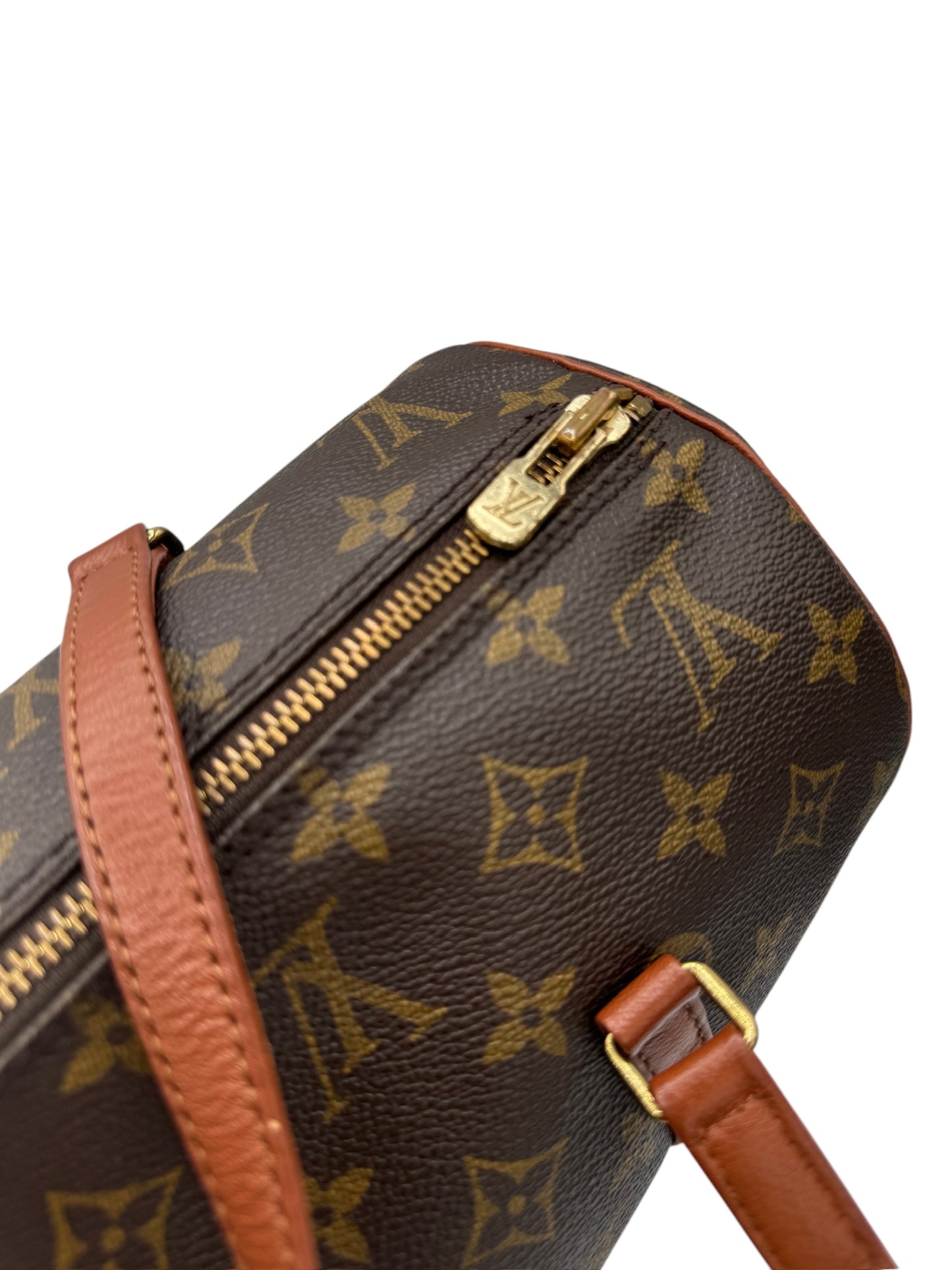 PRE-OWNED LV Vintage Monogram Canvas Papillon 30 Shoulder Bag