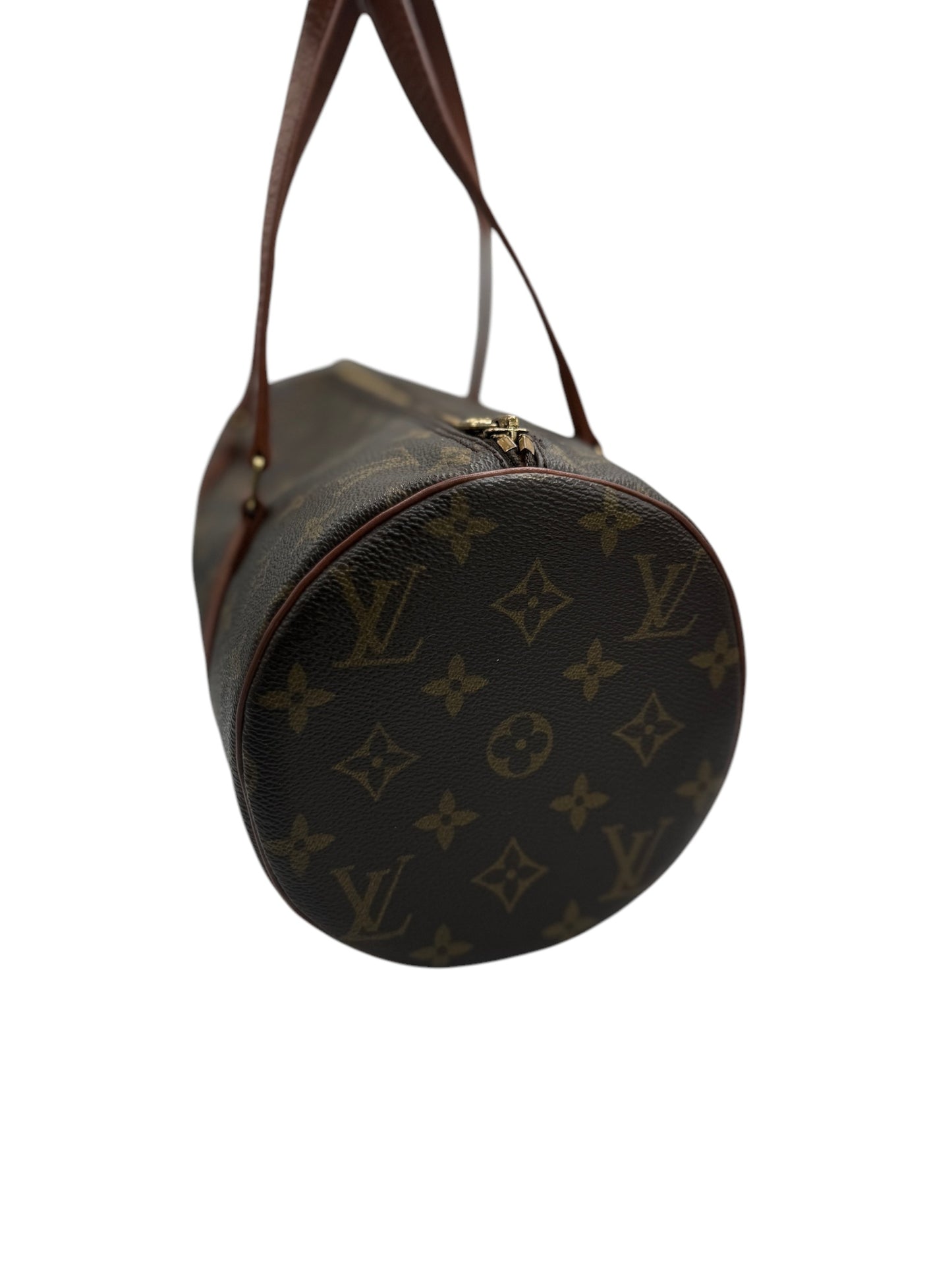 PRE-OWNED LV Vintage Monogram Canvas Papillon 30 Shoulder Bag