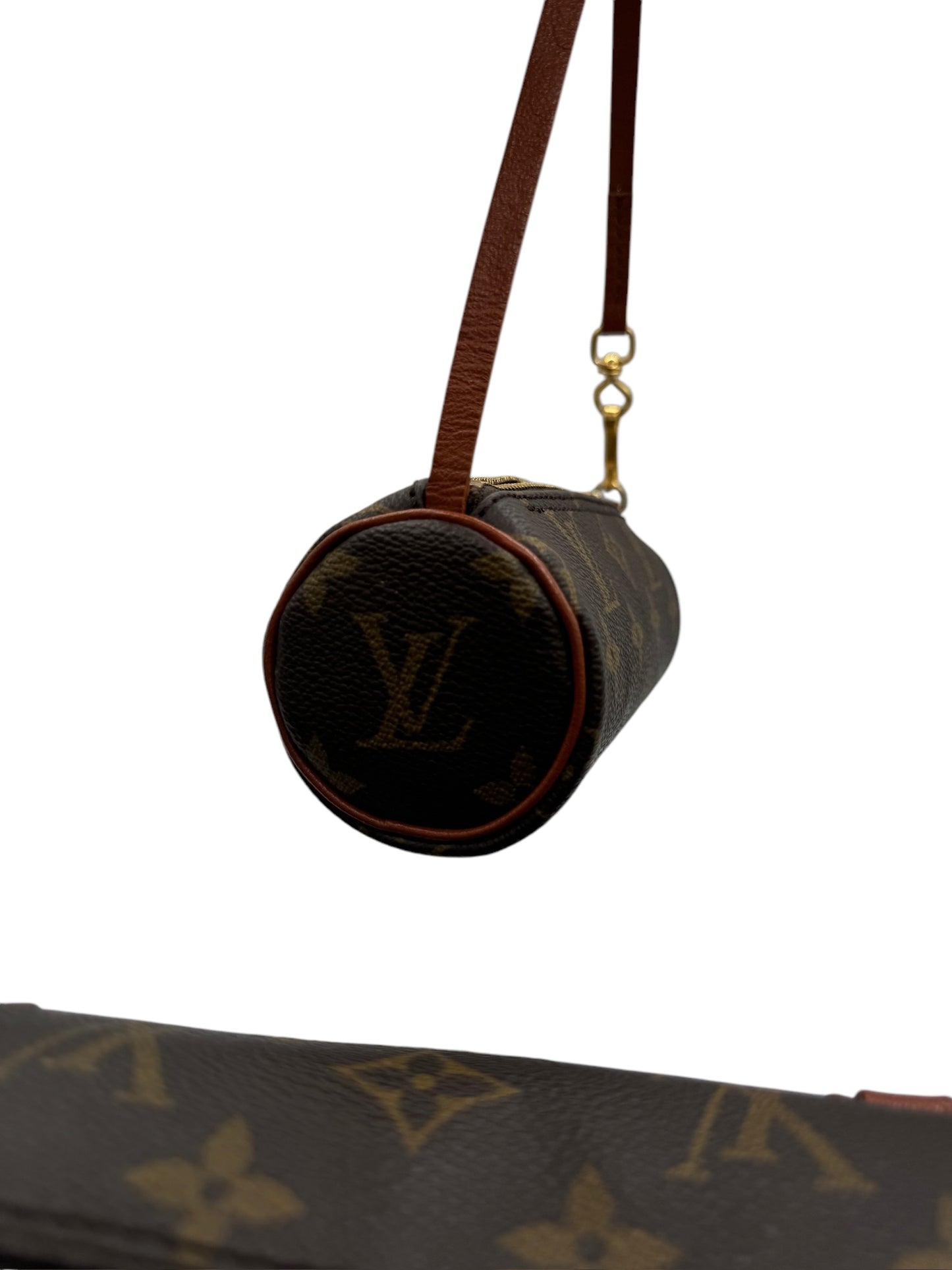 PRE-OWNED LV Vintage Monogram Canvas Papillon 30 Shoulder Bag