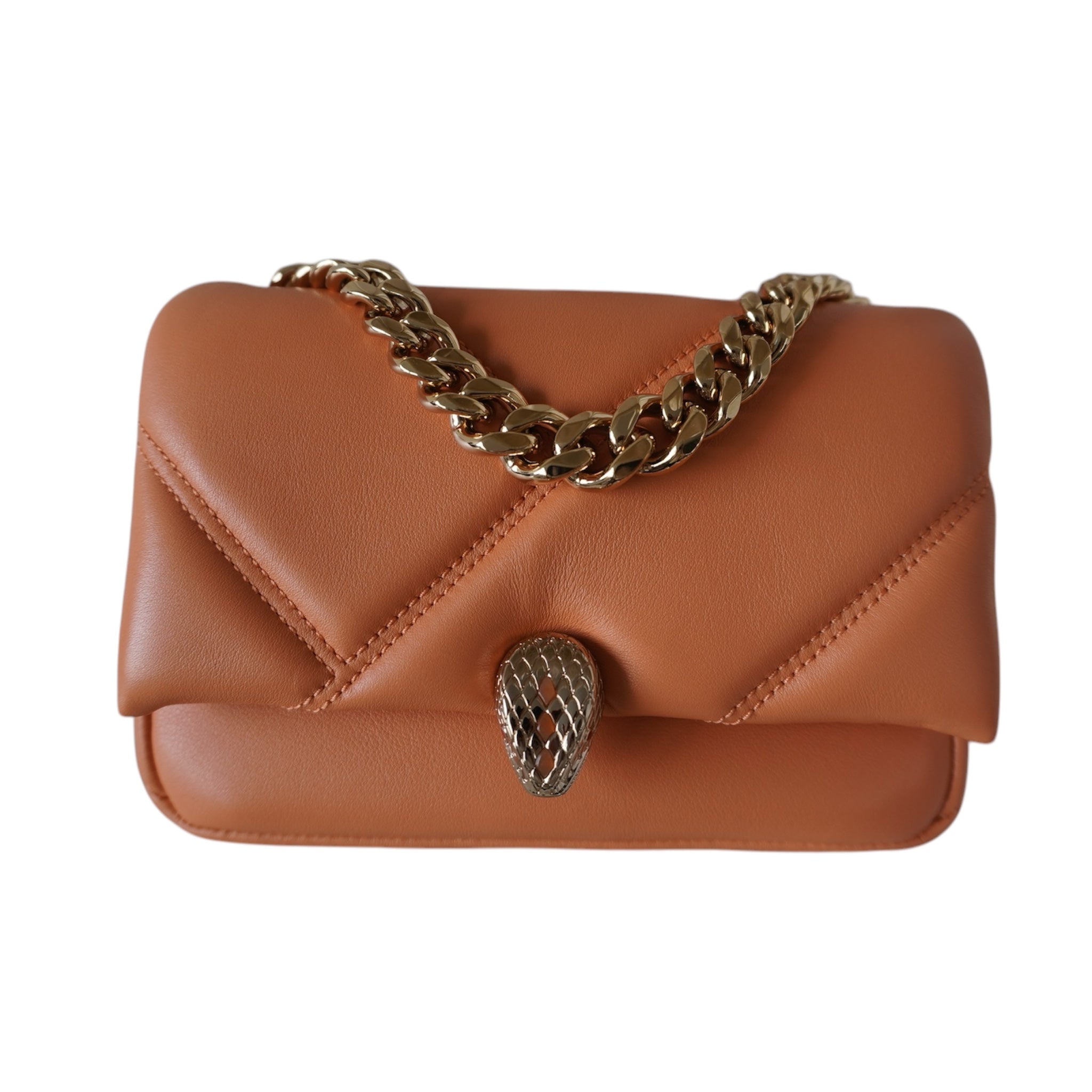 Bolso Serpenti Forever de piel de becerro rosa y naranja USADO