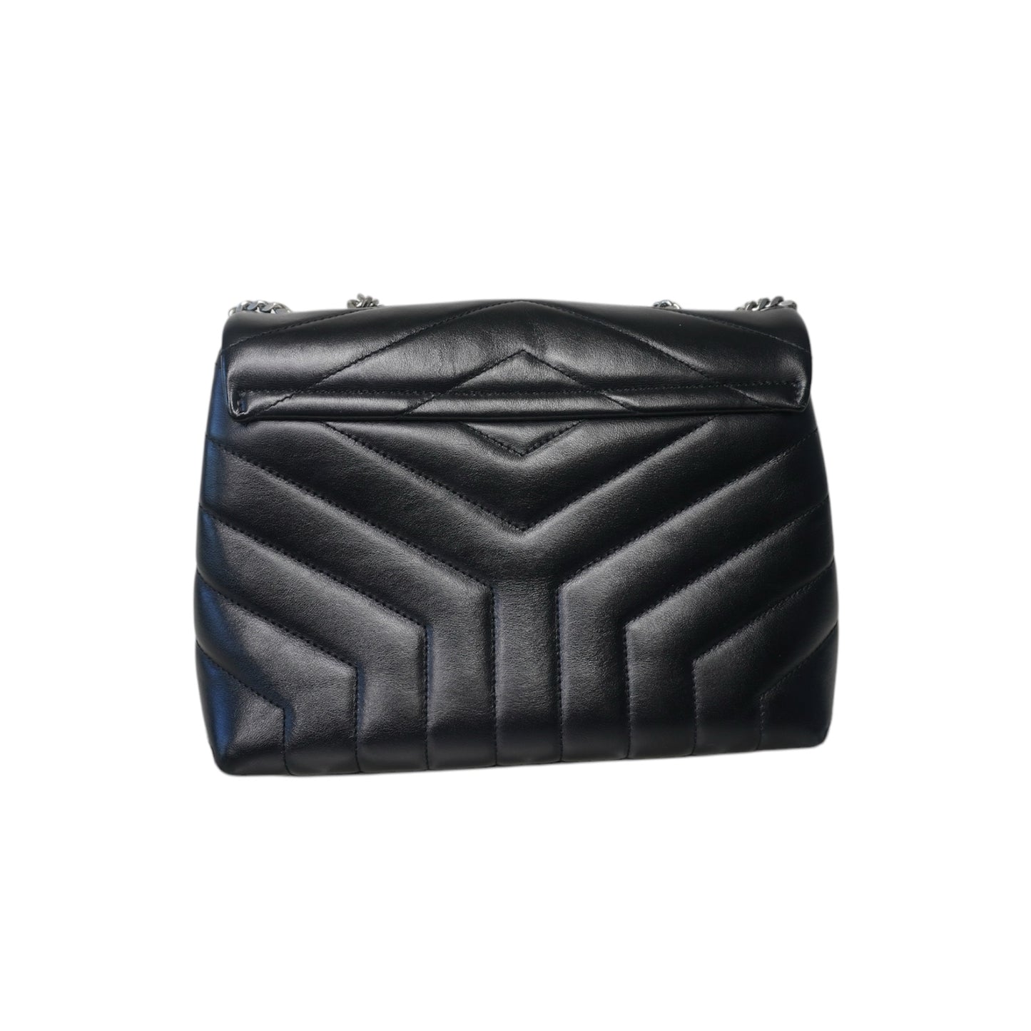 PRE-OWNED YSL Black Quilted Leather Lou Lou Small Shoulder Bag