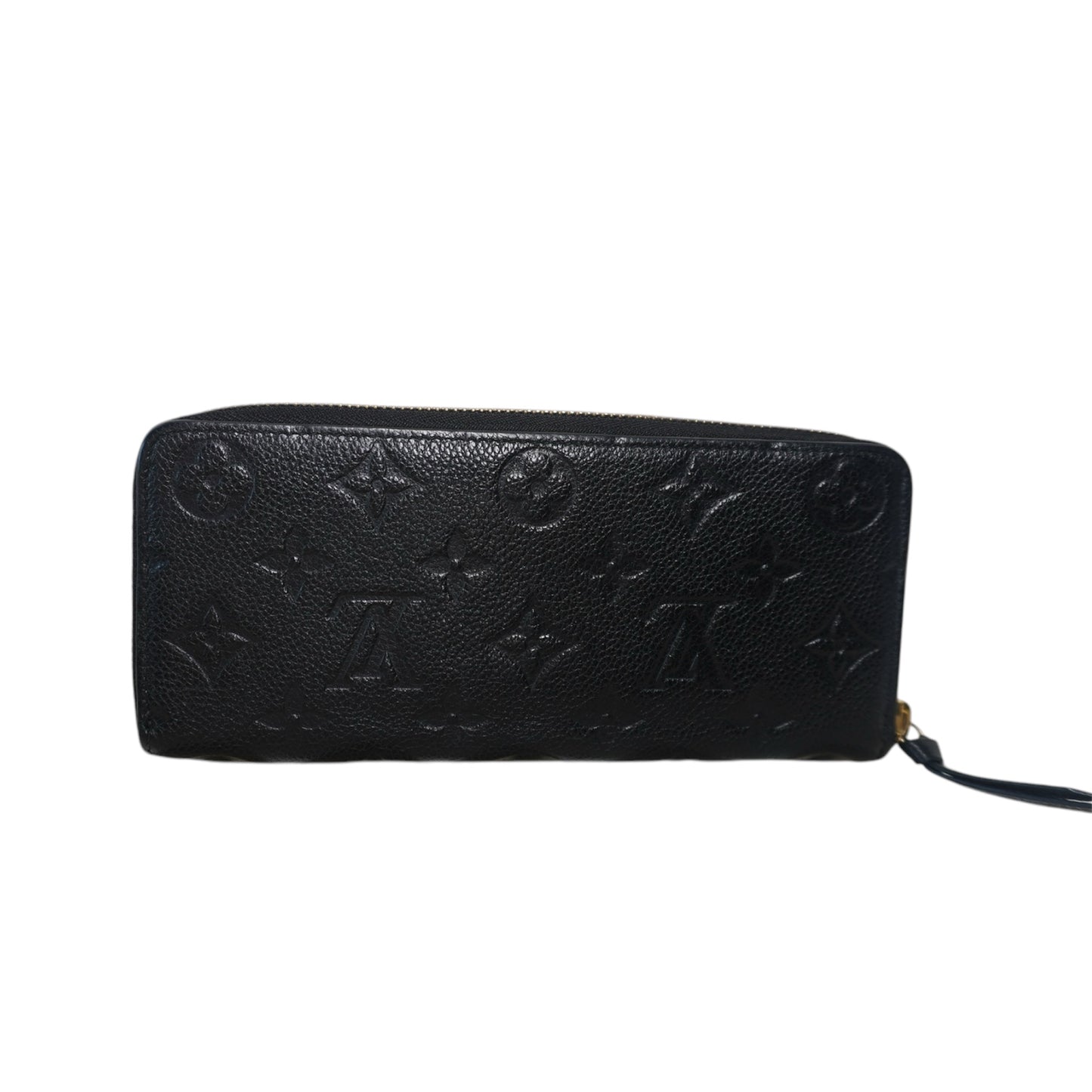 PRE-OWNED LV Black Monogram Empreinte Portefeuille Clemence Long Wallet