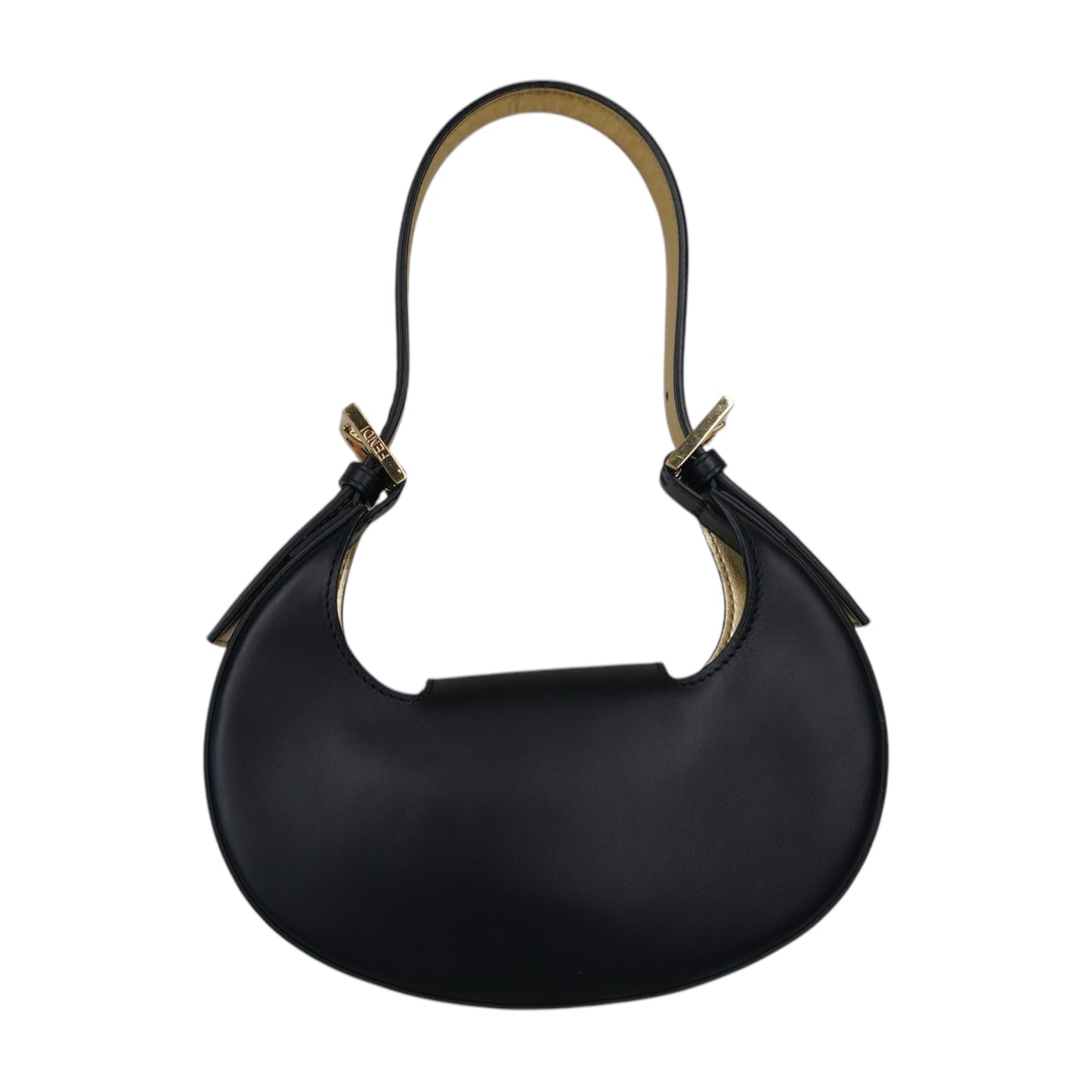 PRE-OWNED Black Leather Cookie Mini Hobo Shoulder Bag