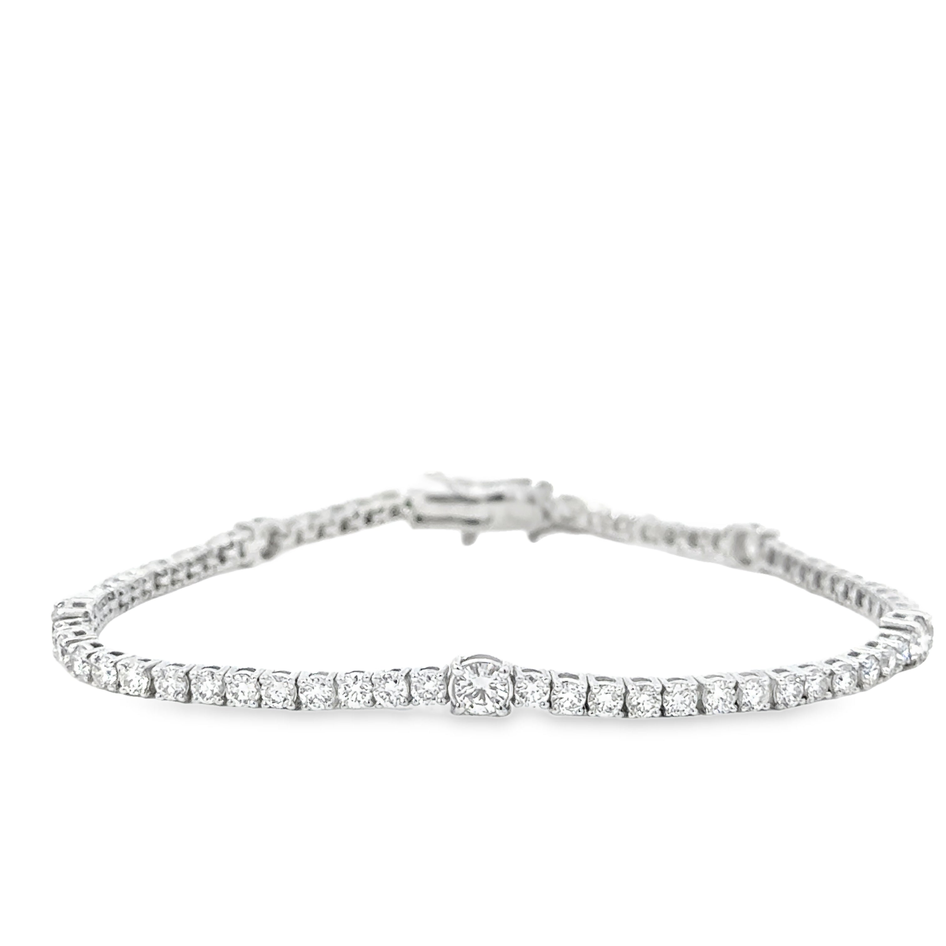 NATURAL DIAMOND - TENNIS BRACELET 3.35CT