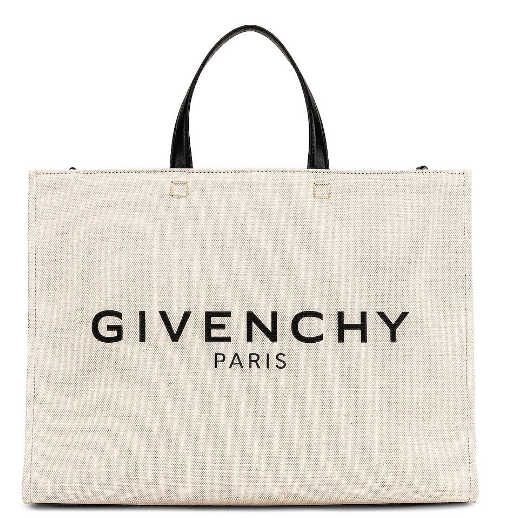 GIVENCHY -  Medium G Tote Shopping Bag in Beige & Black