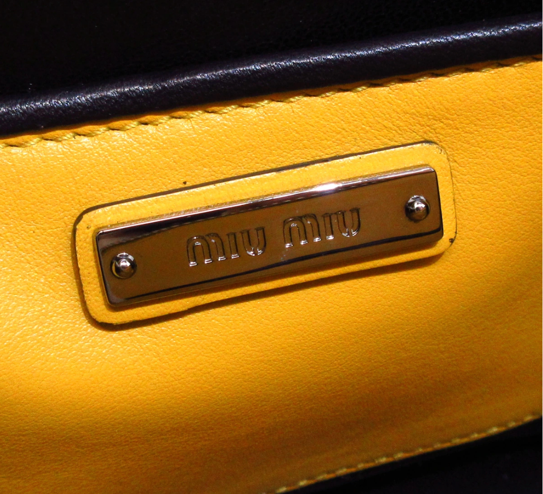 MIU MIU - Yellow Leather Fringe Shoulder Bag