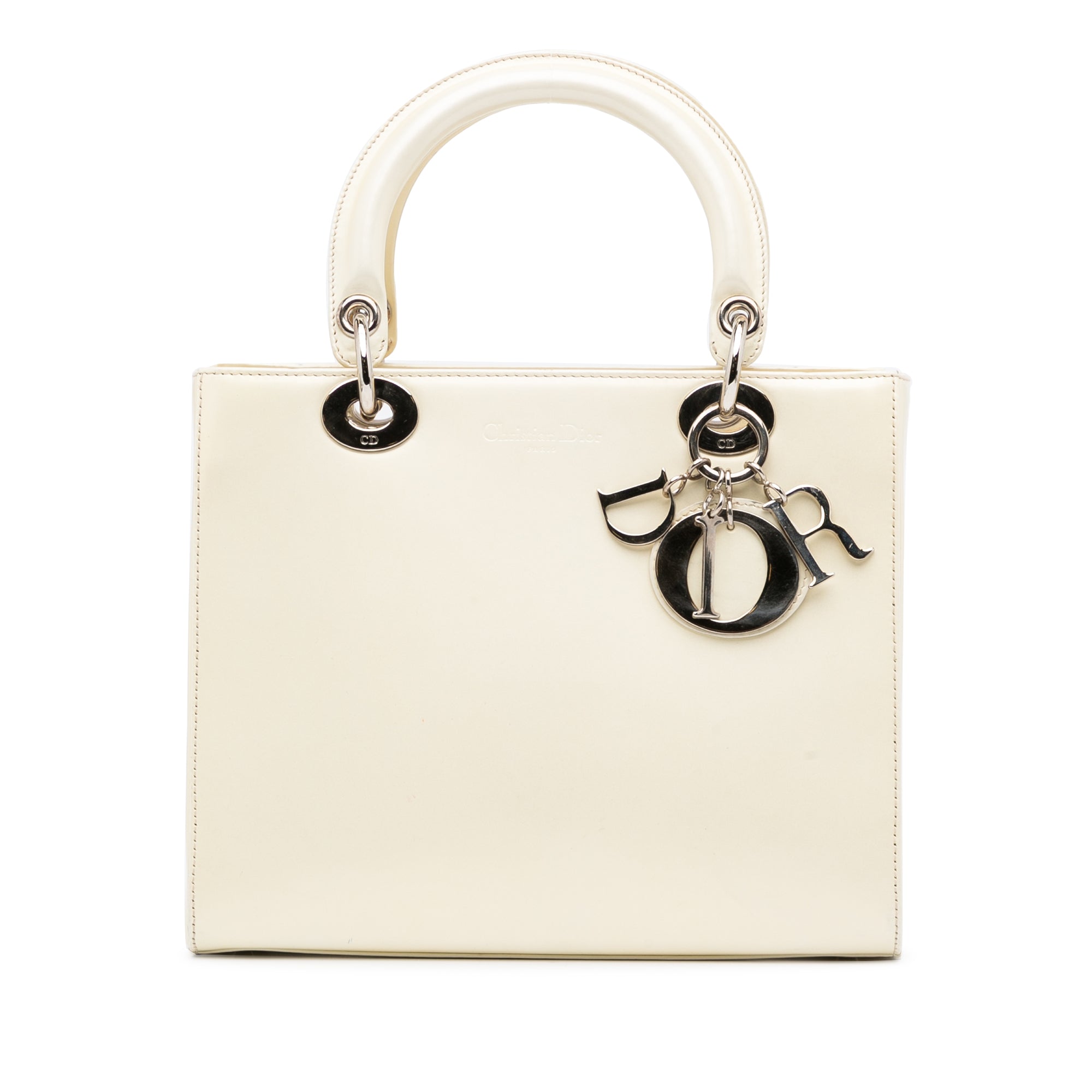 DIOR - Bolso mediano Lady Dior de charol