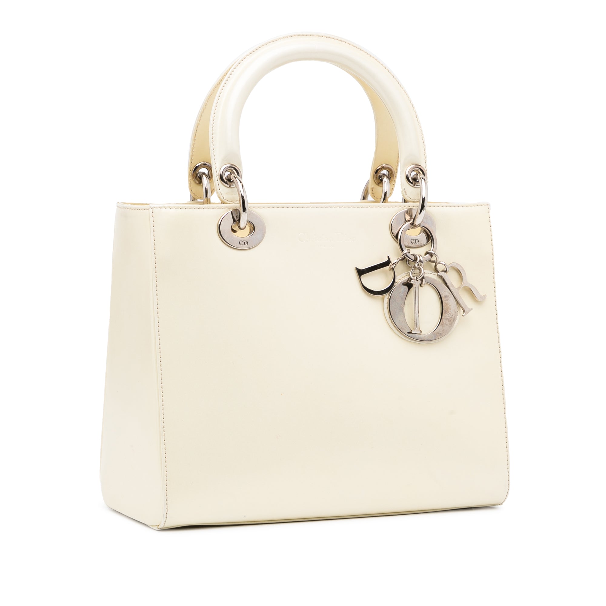 DIOR - Bolso mediano Lady Dior de charol