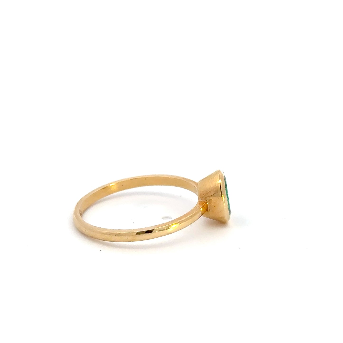 Anillo Esmeralda Colombiana Oro Amarillo 18K