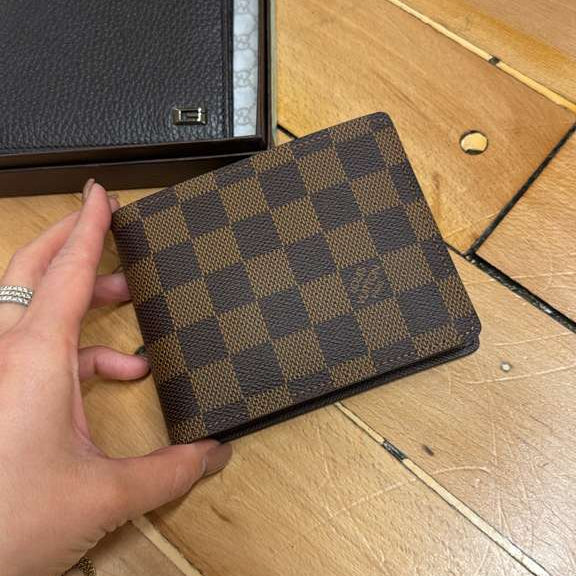 PRE-OWNED LV Damier Ebene Men's Wallet