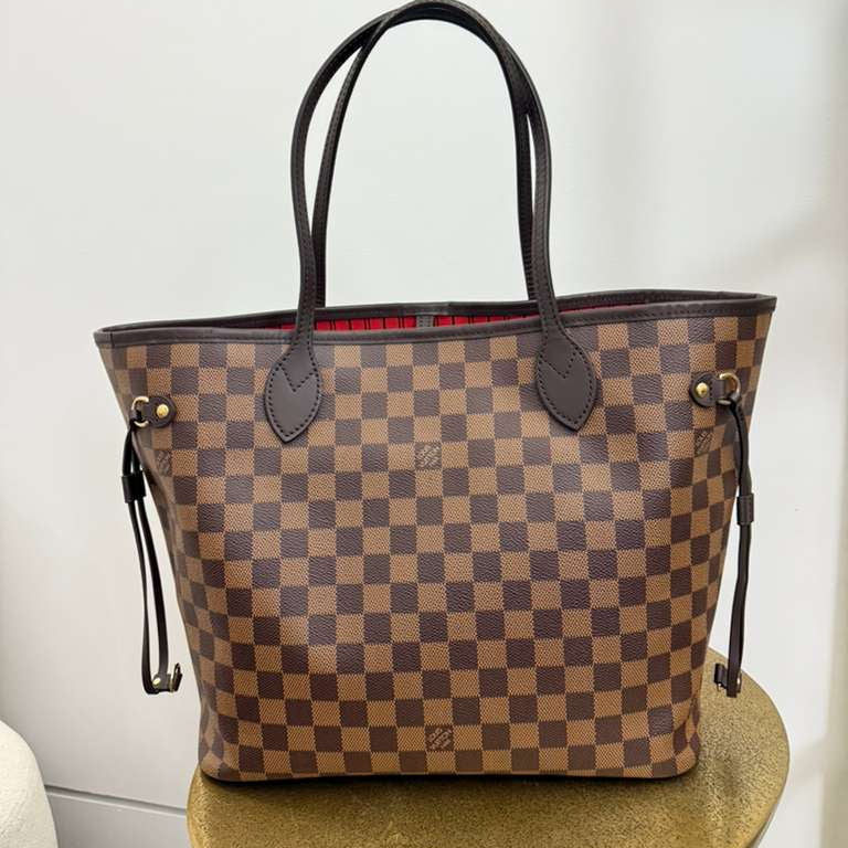 PRE-OWNED LV Neverfull MM Damier Shoulder Bag 