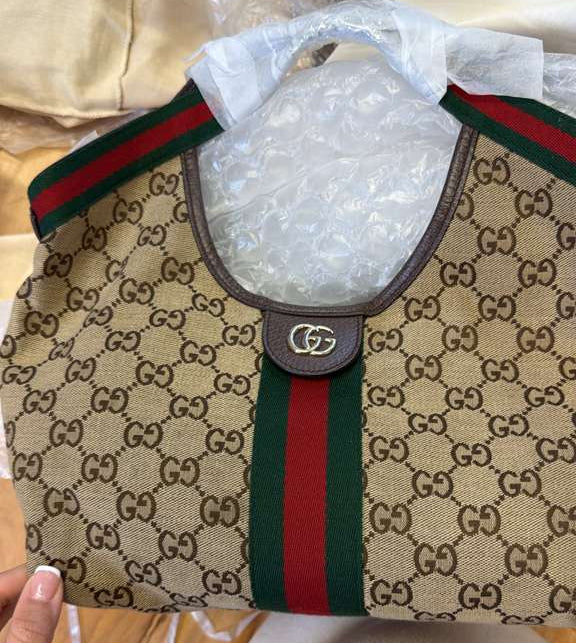 PRE-OWNED GG Giglio Small Tote Bag 