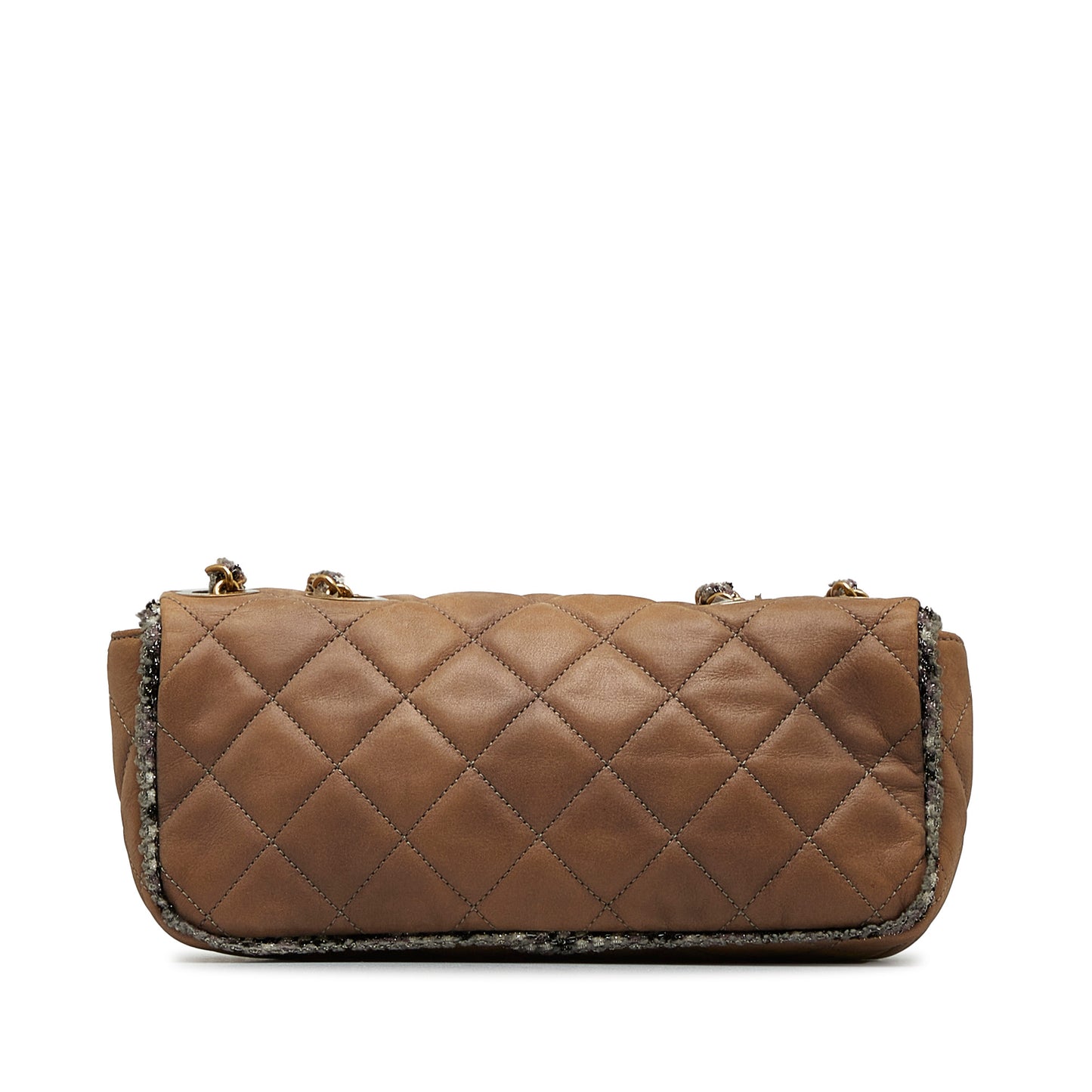 CHANEL - Small Quilted Lambskin and Tweed Chain Flap