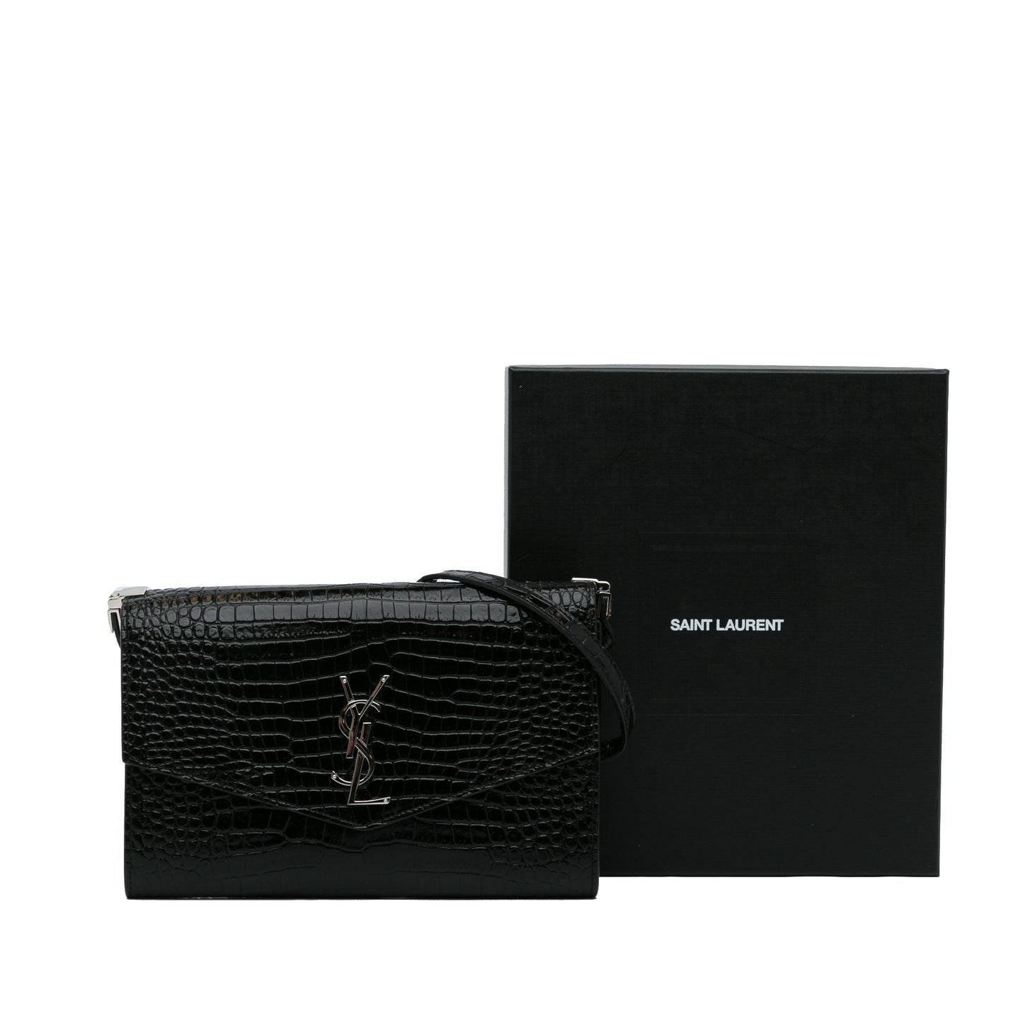 SAINT LAURENT - Embossed Uptown Crossbody Bag