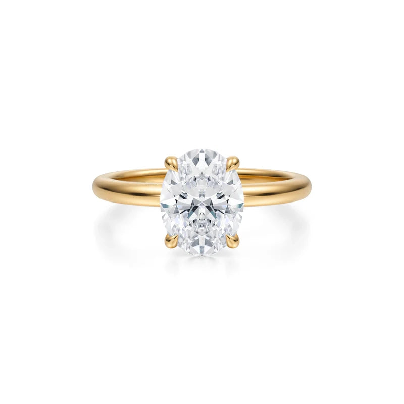 TDC - 3ct Oval Engagement Ring Gold 14k