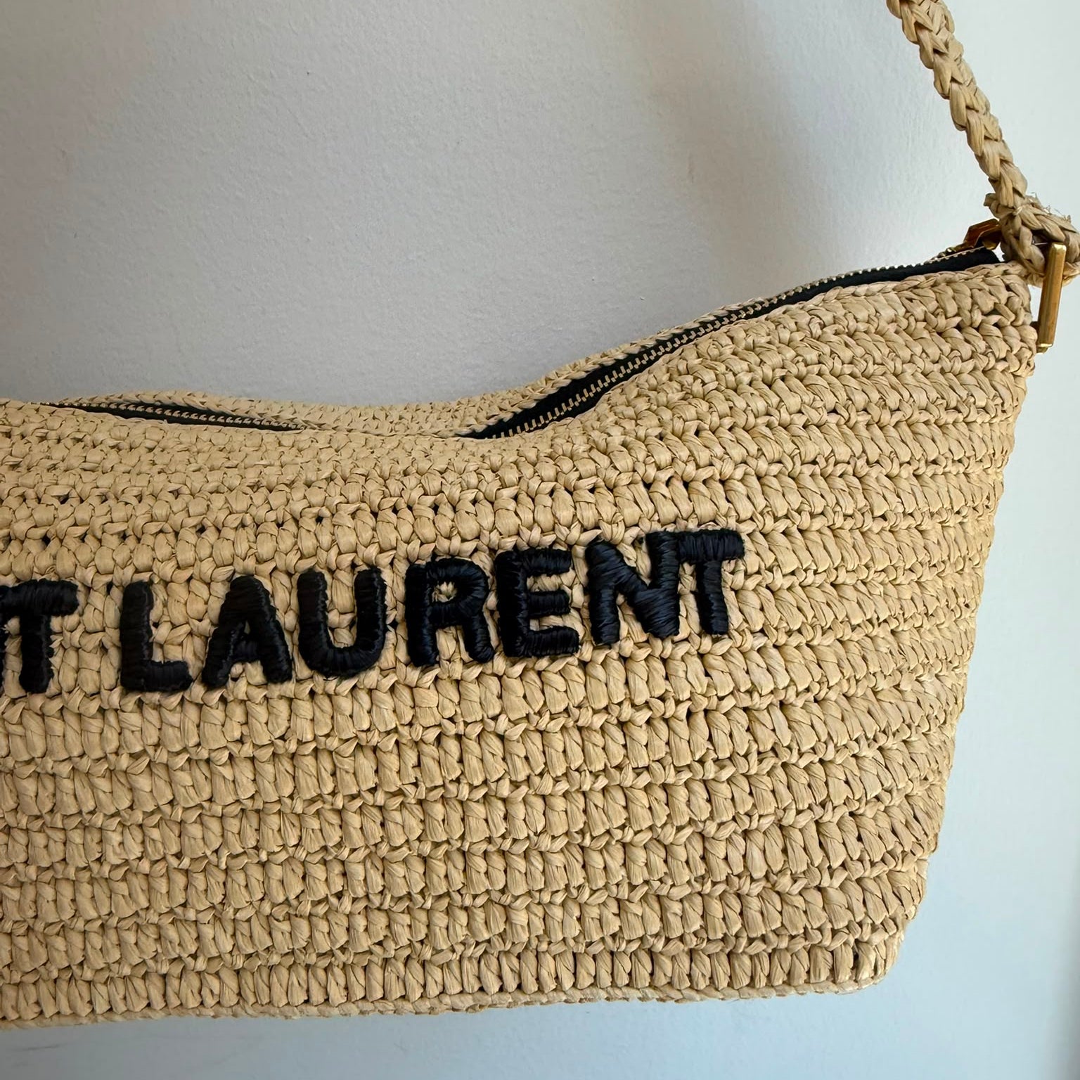 PRE-OWNED Raffia Shoulder Bag 2022