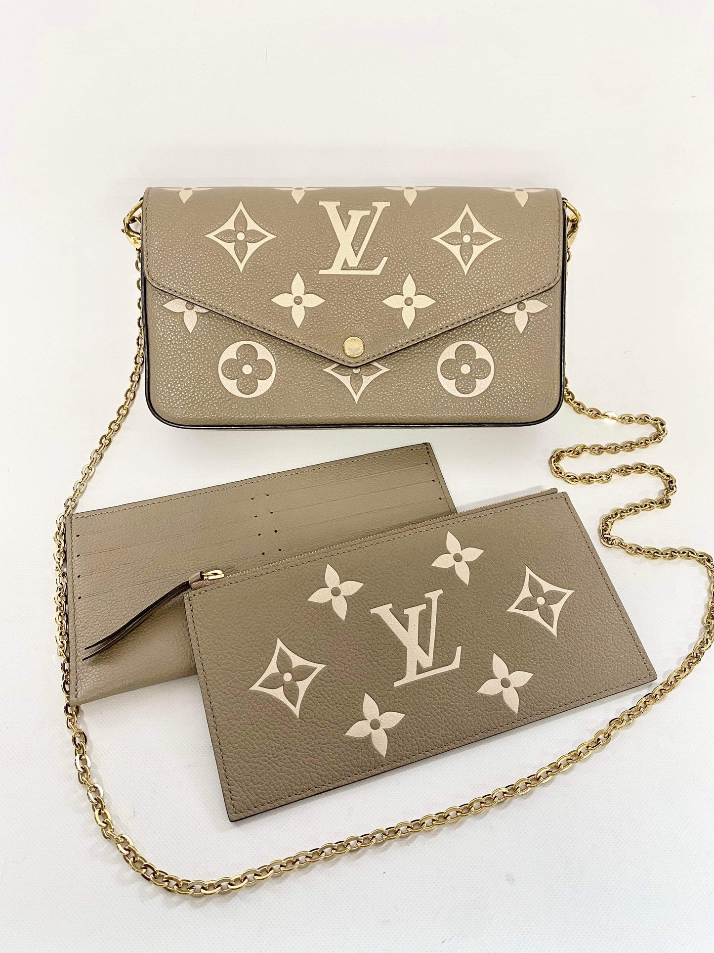 LOUIS VUITTON- Felicie Pochette BiColor Empreinte