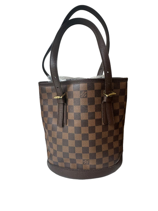 LOUIS VUITTON - Damier Ebene Canvas Marais Bucket 23