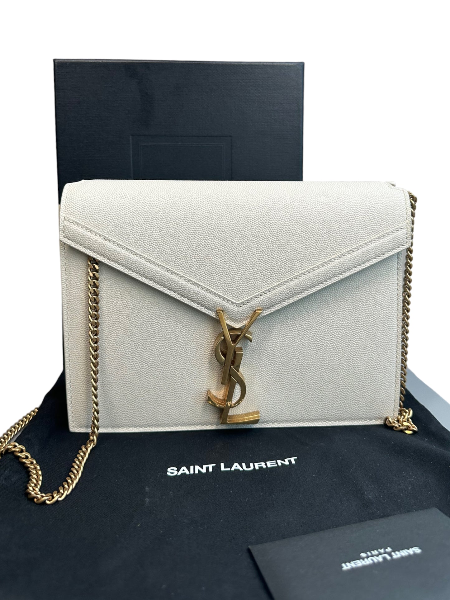 SAINT LAURENT - Beige Cassandra Bag