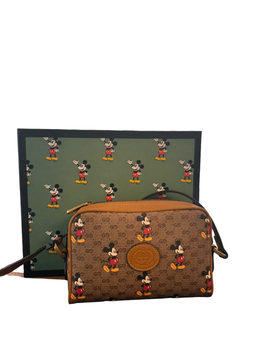 GUCCI - Gucci x Disney Vintage GG Supreme Mickey Mouse Shoulder Bag
