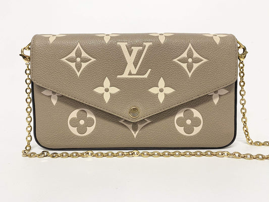 LOUIS VUITTON- Felicie Pochette BiColor Empreinte