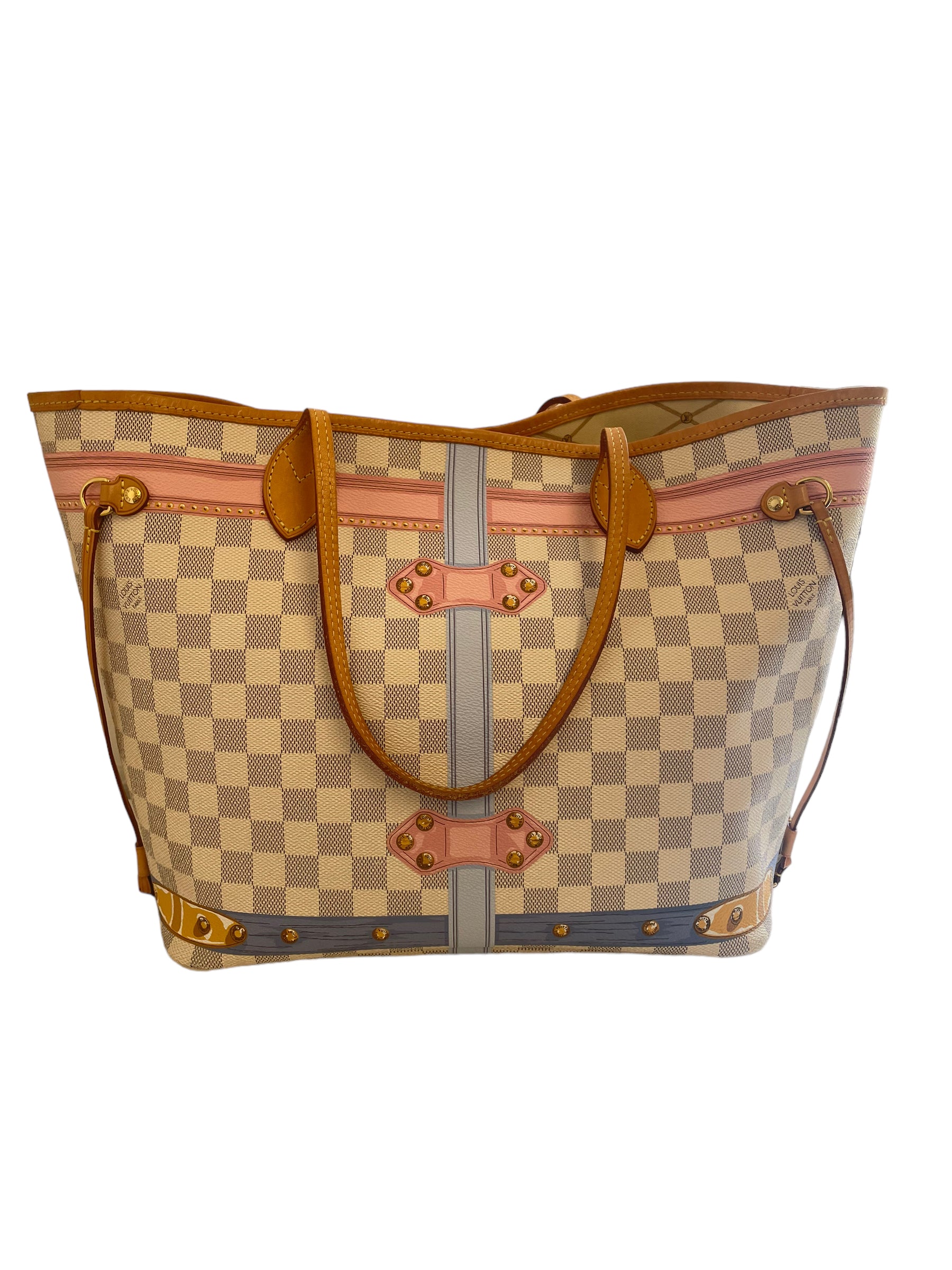 LOUIS VUITTON - Baúl de verano Neverfull MM Azur