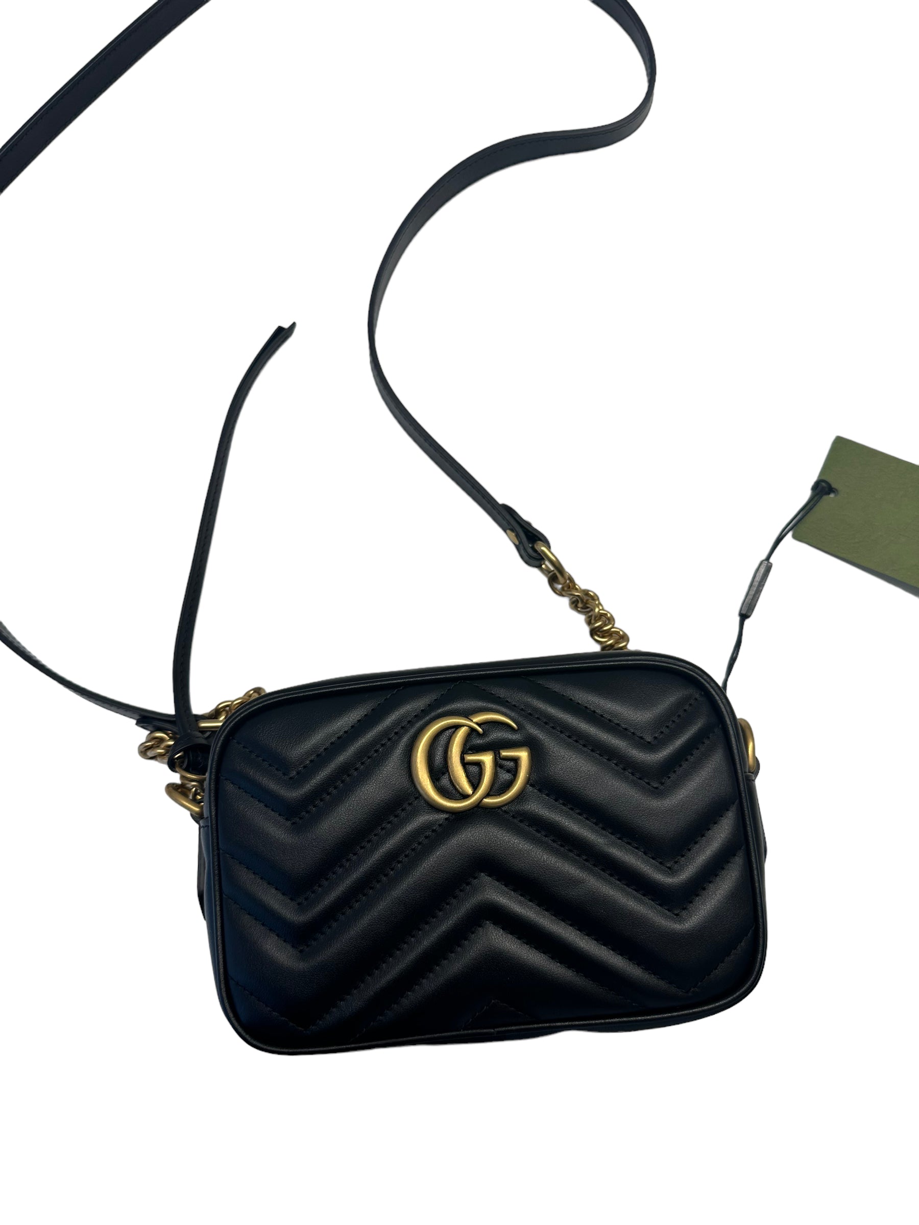 GUCCI - Bolso mini Matelassé GG Marmont negro