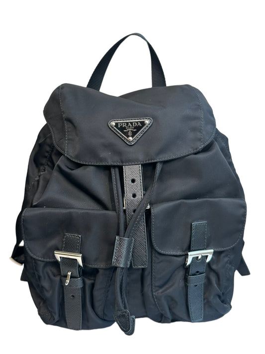 PRADA - Double Front Pocket Backpack Tessuto Small