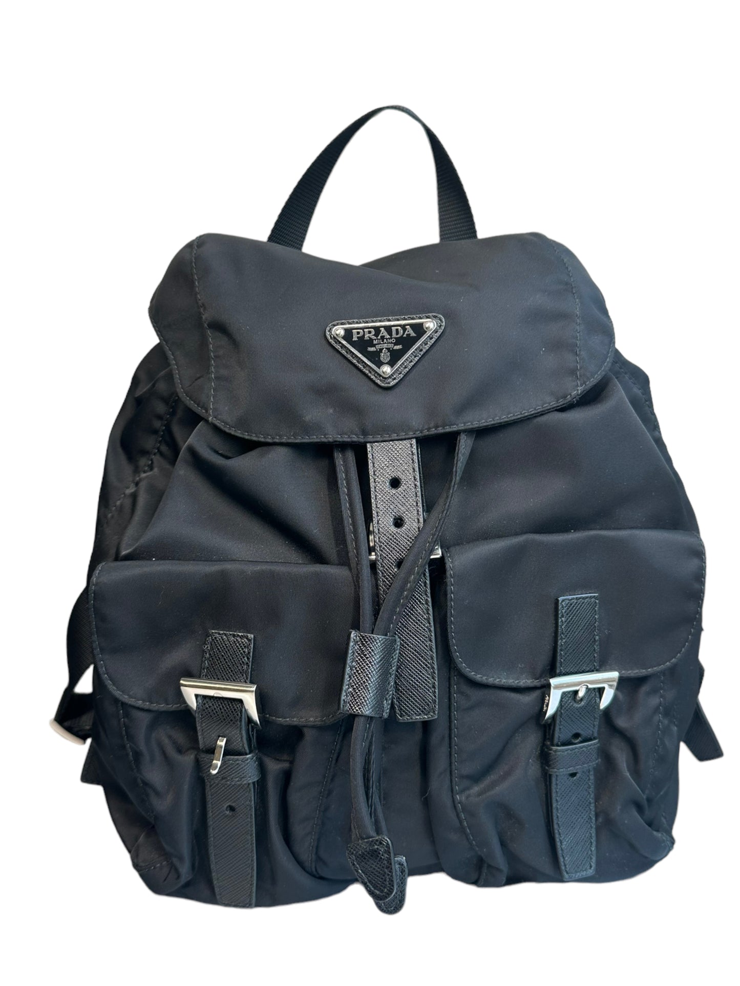 PRADA - Double Front Pocket Backpack Tessuto Small