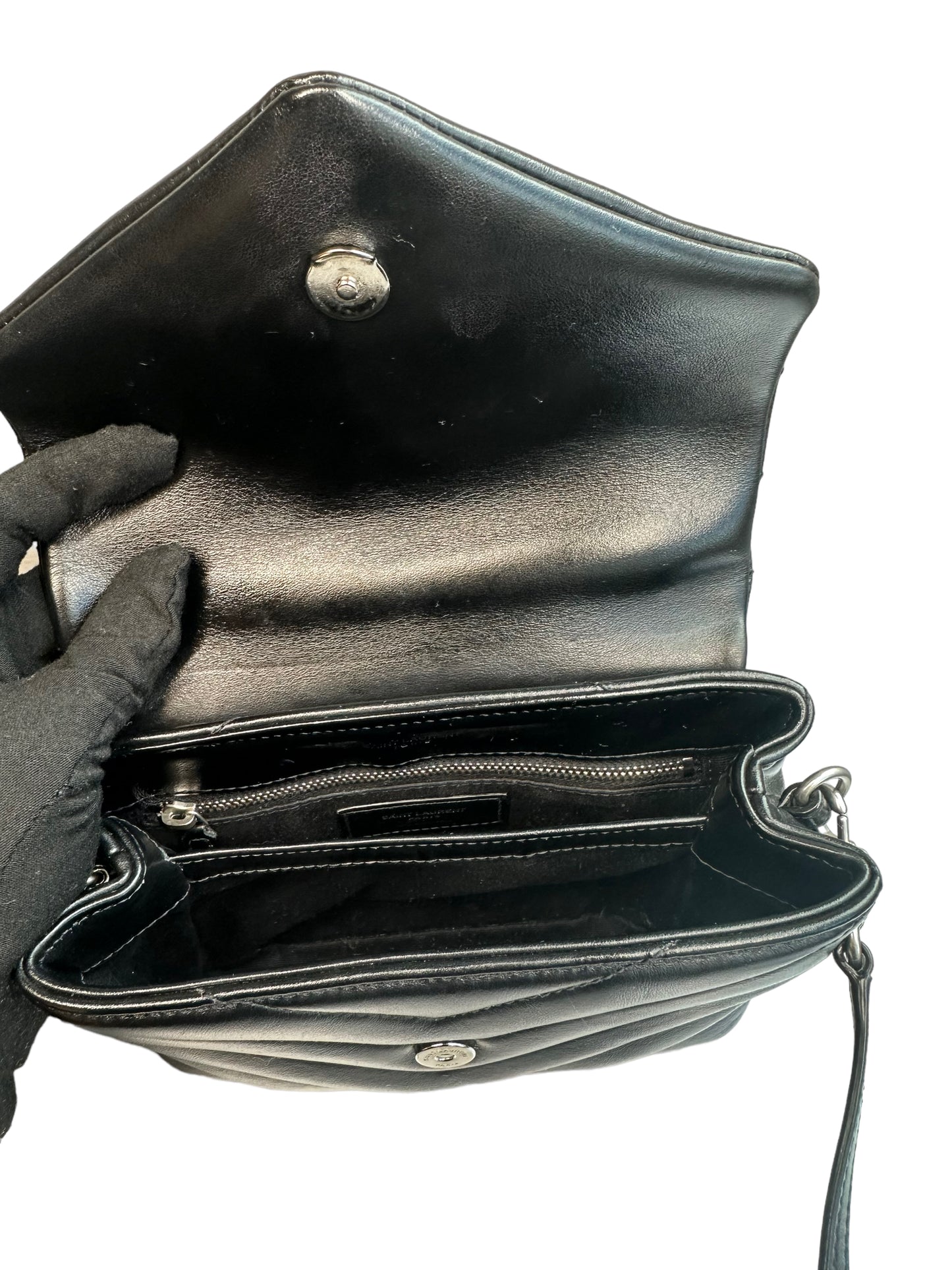SAINT LAURENT - LouLou Shoulder Bag Matelasse Chevron Leather Toy