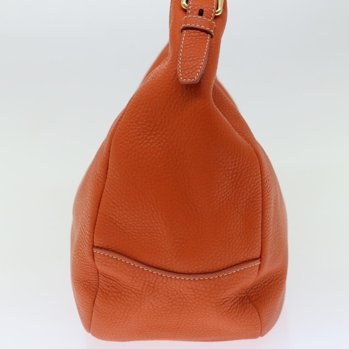 Bolso de hombro de piel Auth naranja de segunda mano