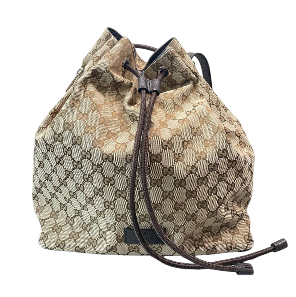 GUCCI - Mochila con cordón GG Canvas Medium