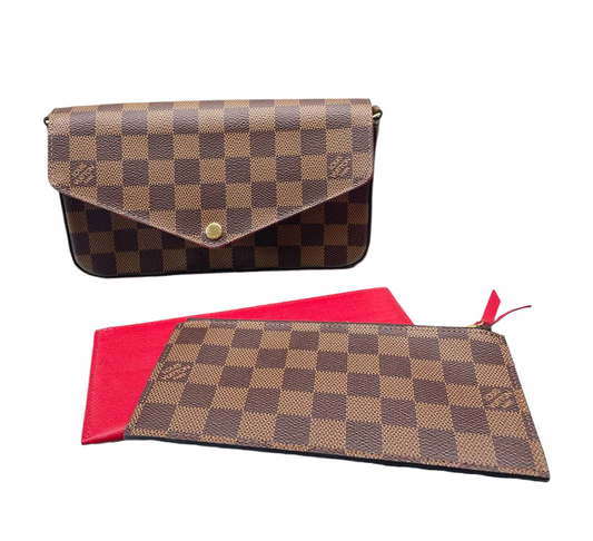 LOUIS VUITTON Felicie Pochette Damier Ebene Bag