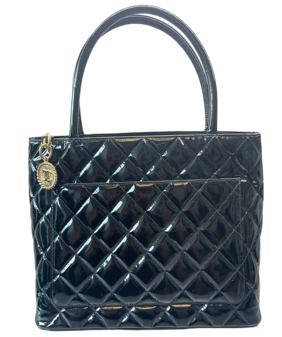 CHANEL - Medallion Tote Quilted Patent