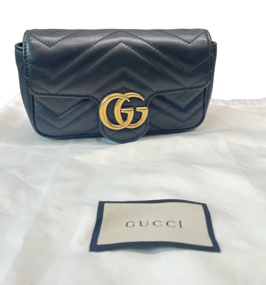 GUCCI - GG Marmont Flap Bag Matelasse Leather Super Mini