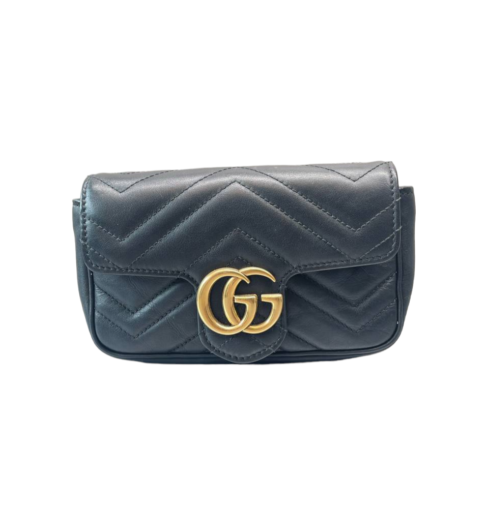 GUCCI - GG Marmont Flap Bag Matelasse Leather Super Mini