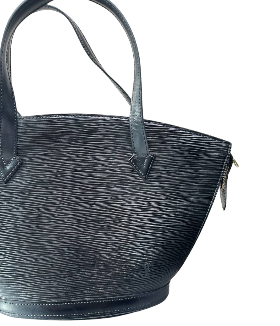 Vintage Louis Vuitton Saint Jacques Pm Black Epi Leather Tote Bag