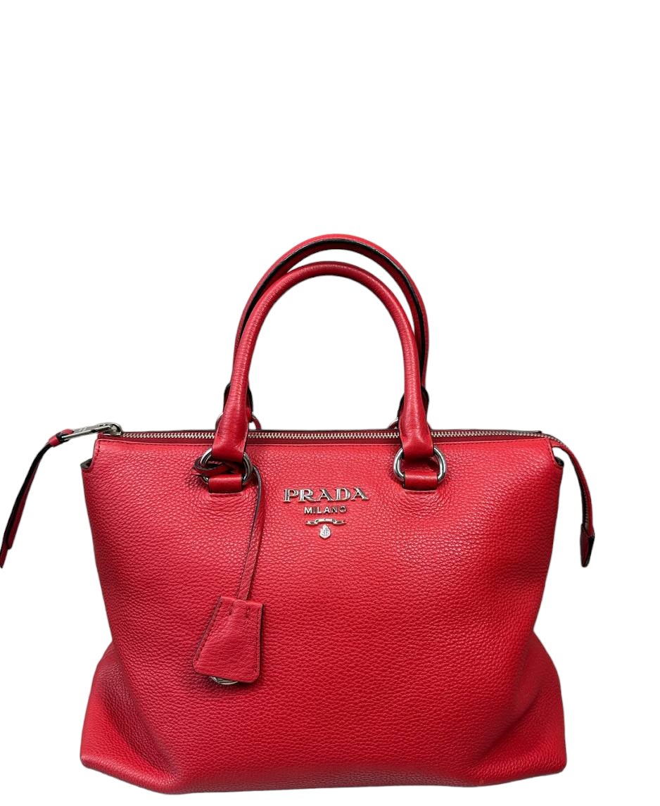 PRADA - Convertible Zip Tote Vitello Phenix