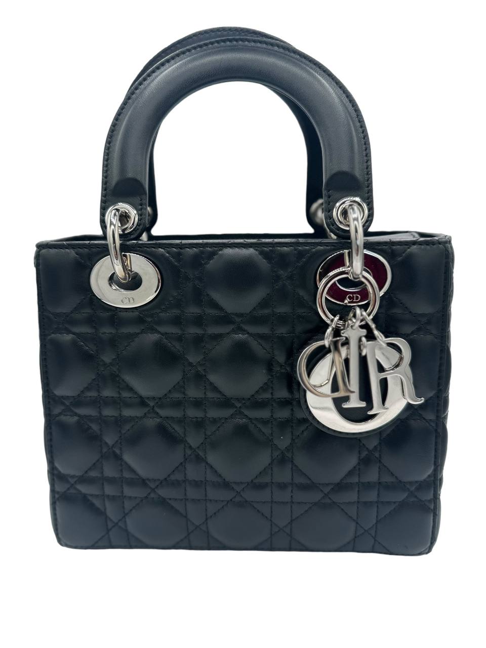 PRE-OWNED Black Leather Lady Dior