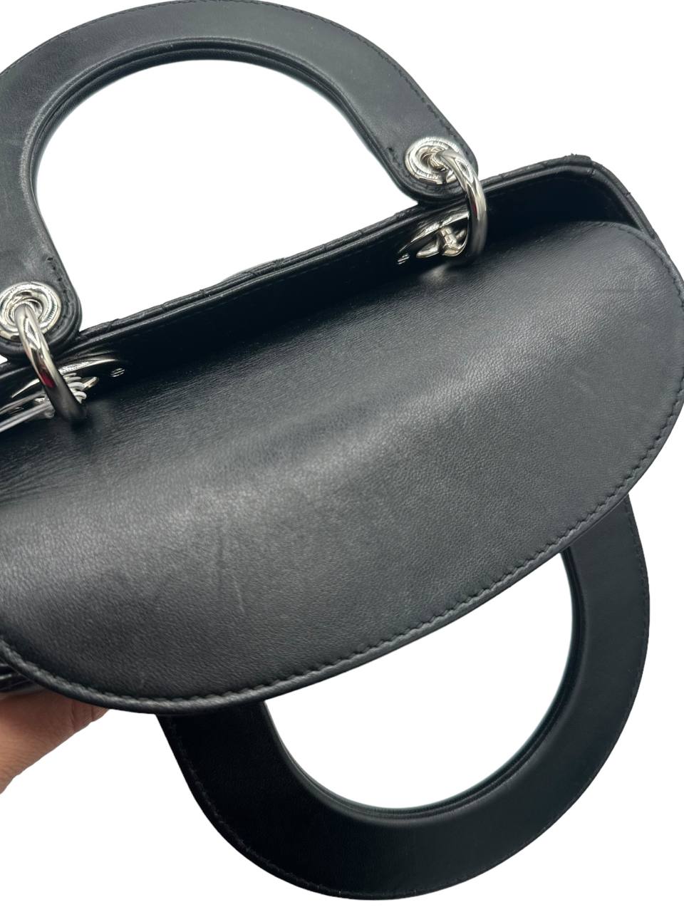 Bolso Lady Dior de piel negra USADO