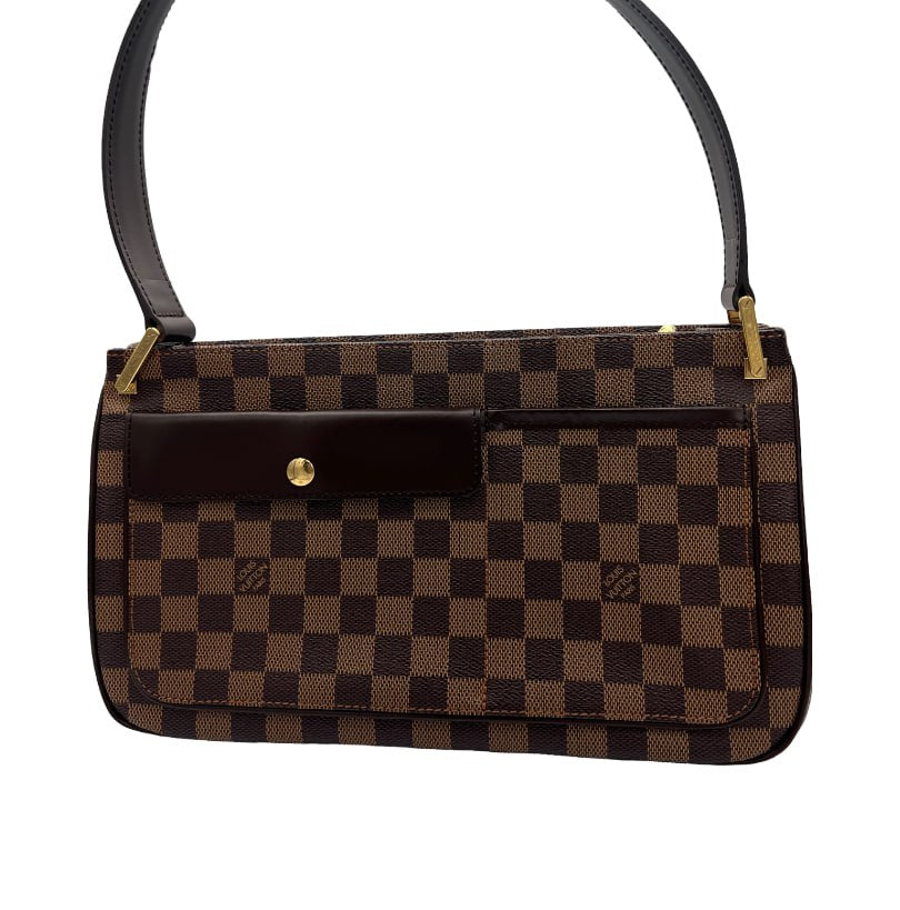 LOUIS VUITTON - Aubagne Damier Shoulder Bag Ebene Damier Canvas