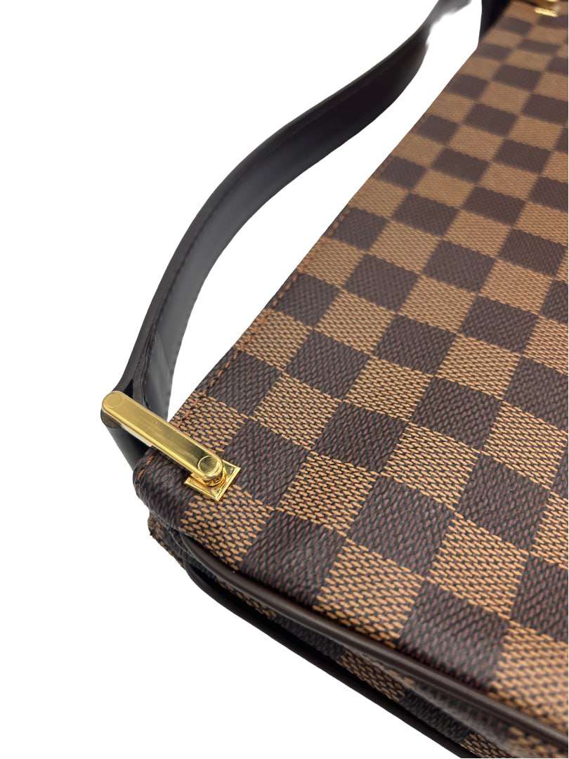 LOUIS VUITTON - Aubagne Damier Shoulder Bag Ebene Damier Canvas