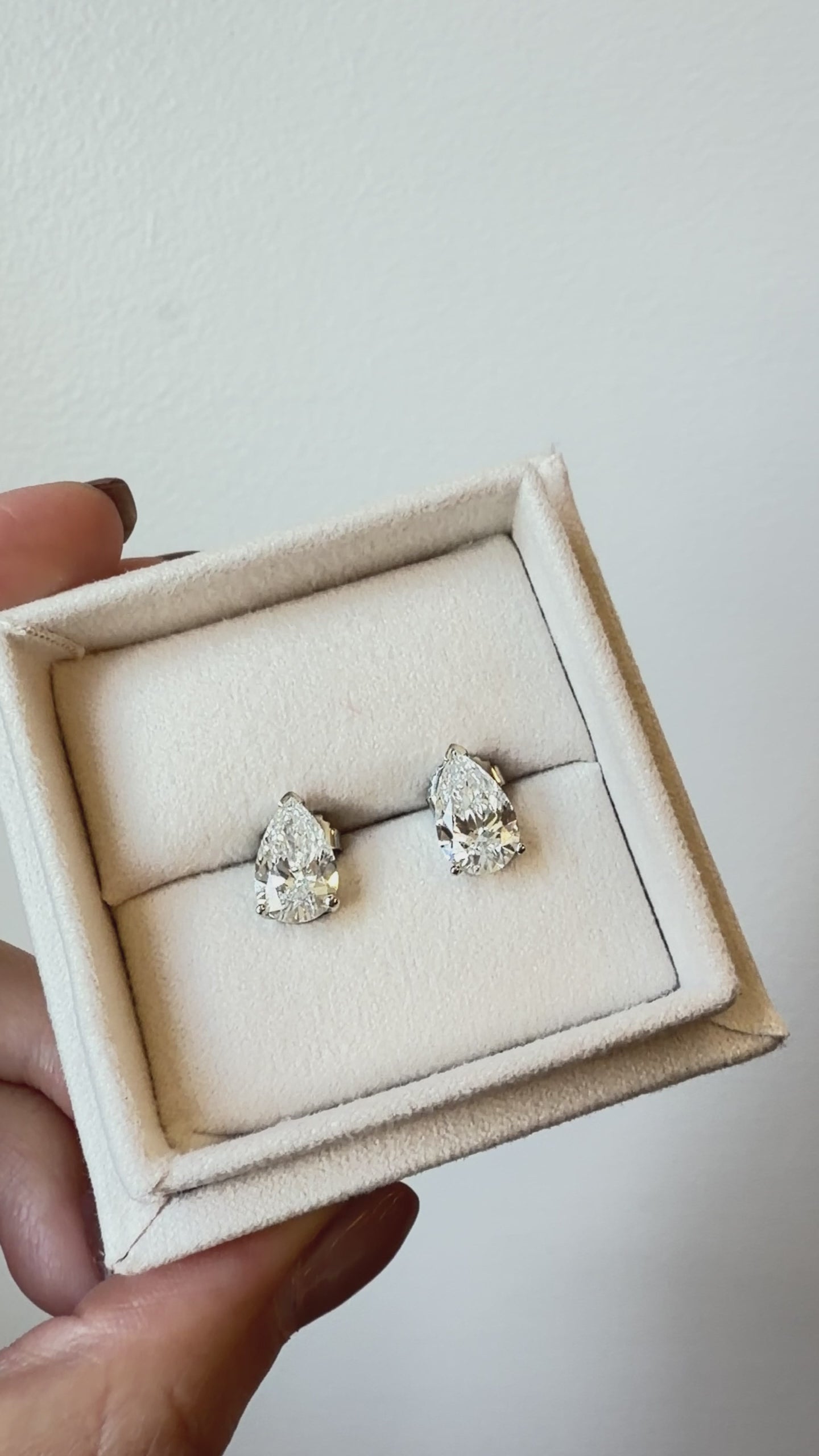 TDC - 4 CTW Lab Diamond Pear Shape Studs
