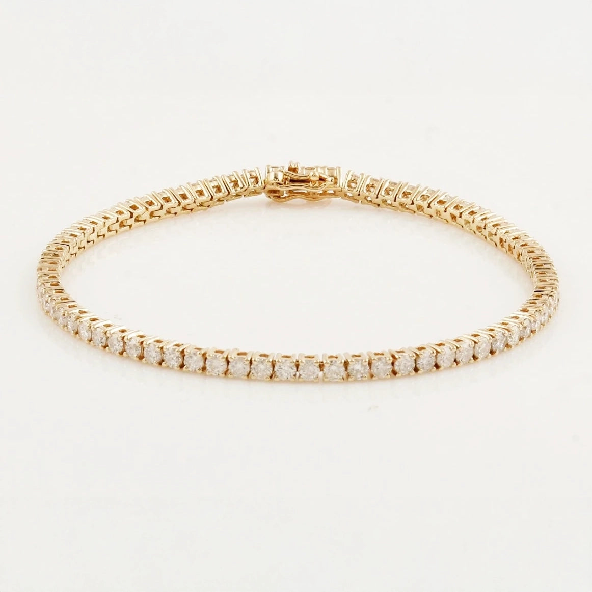 TDC Lab Diamond 14K Yellow Gold Tennis Bracelet