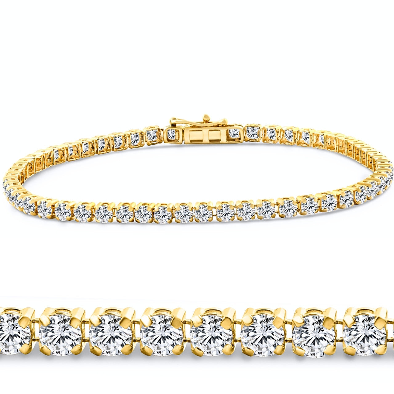Diamond Tennis Bracelet in Yellow Gold 14K (5.85 CTW)