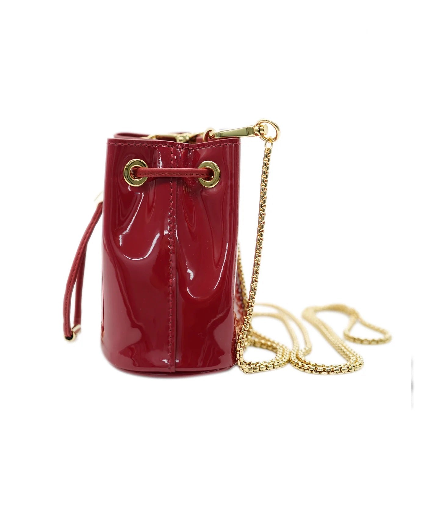 PRADA - Red Vernis Patent Mini Pouch Crossbody Bag