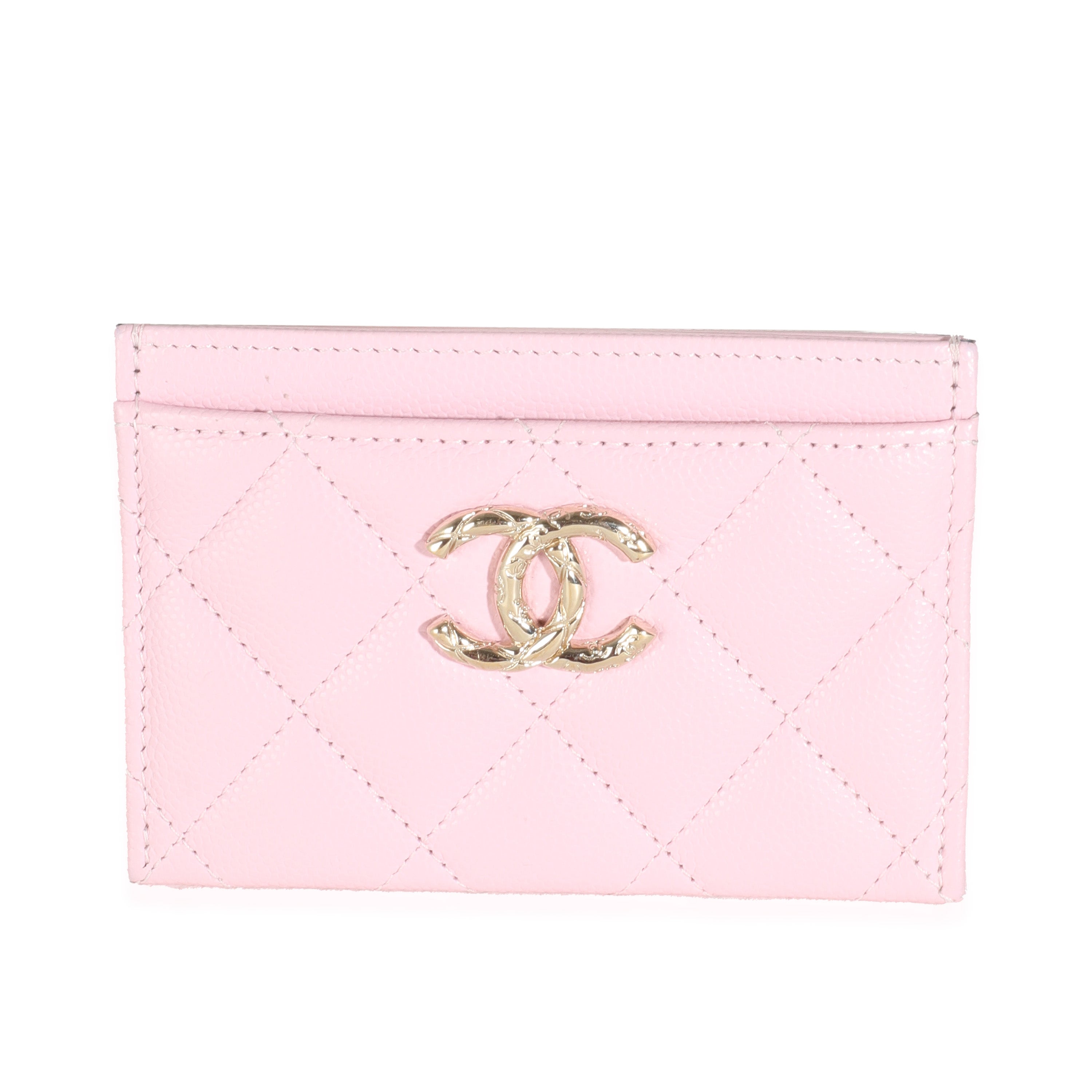 Estuche para tarjetas CC Classic con acolchado de color rosa de segunda mano