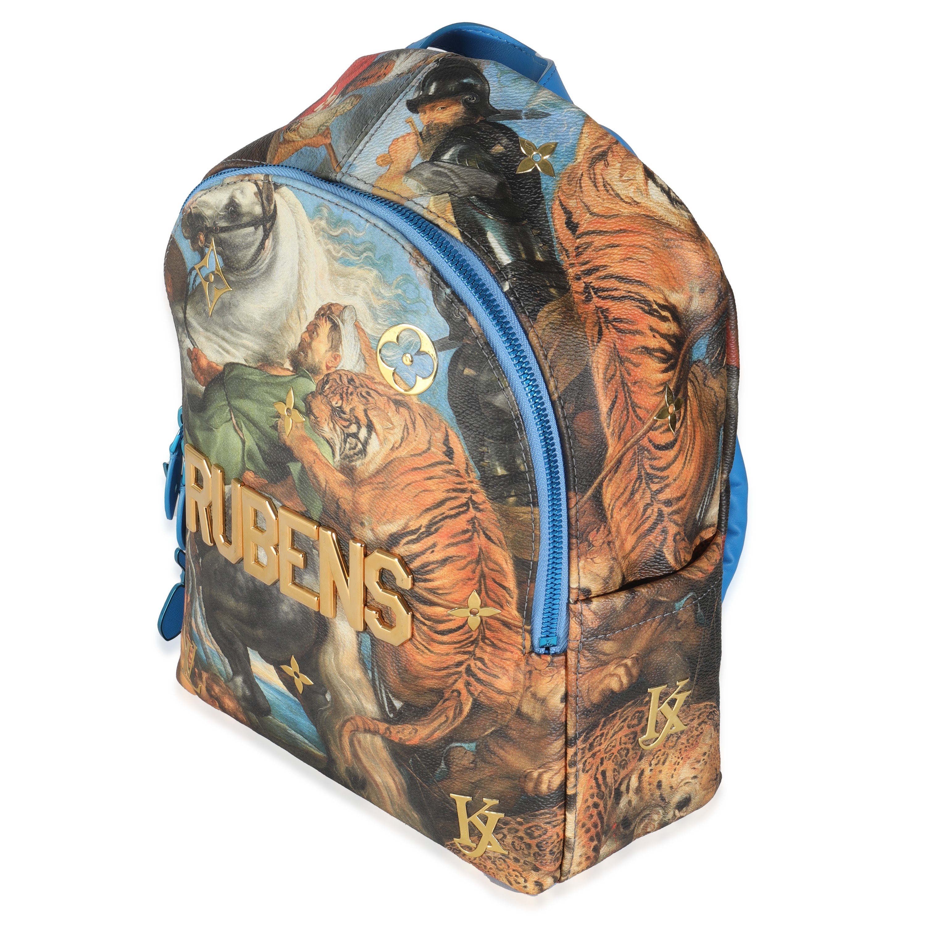 PRE-OWNED x Jeff Koons Multicolor Canvas Rubens Palm Springs Backpack