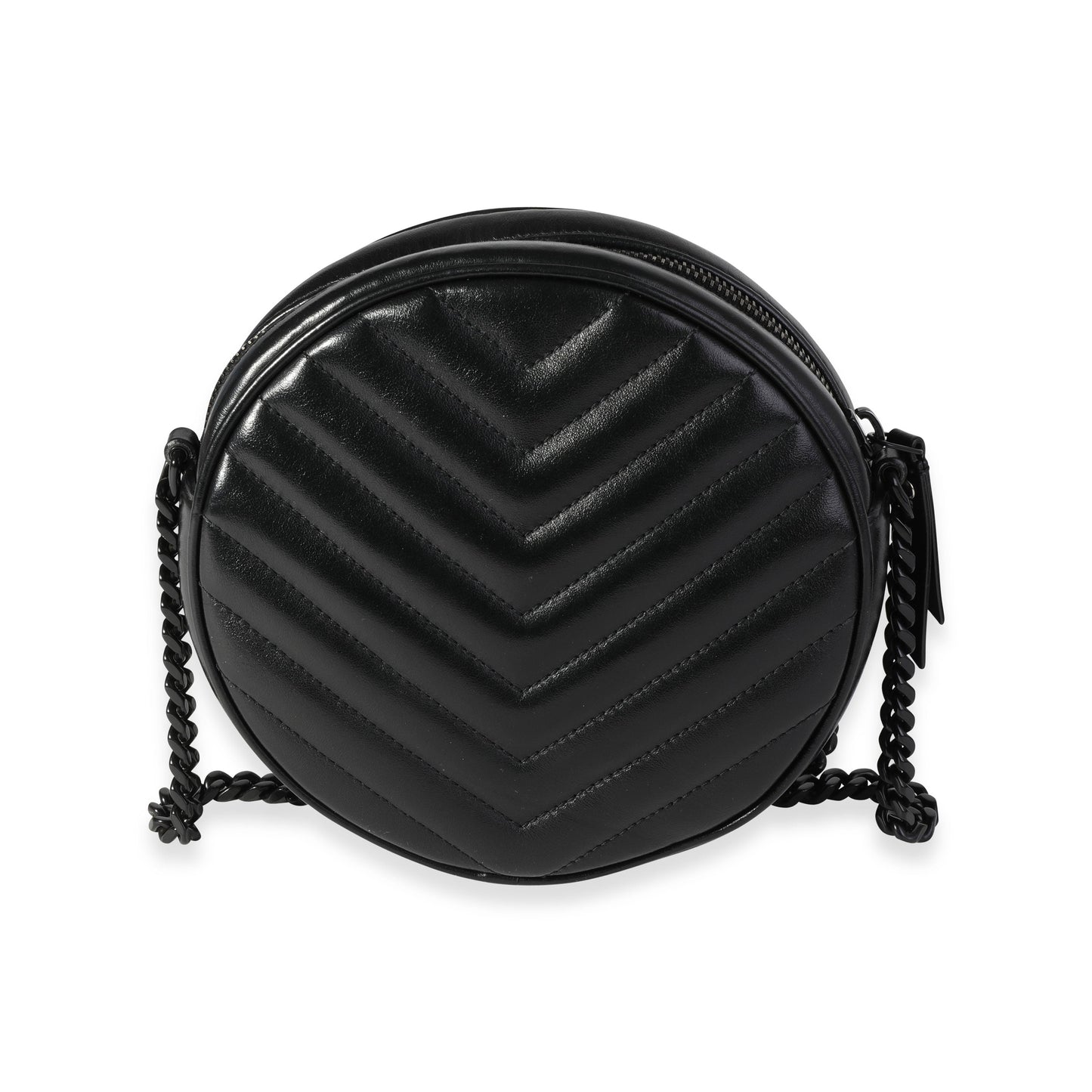 SAINT LAURENT - So Black Matelassé Leather Jade Crossbody Bag